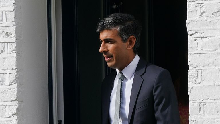 Rishi Sunak leaves his house in London on the day the result of the Conservative Party leadership election is set to be announced. The winner of the poll of party members will become the new Prime Minister. Picture date: Monday September 5, 2022.
