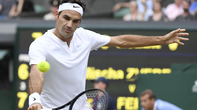 Roger Federer en Wimbledon en 2017.  Imagen: AP