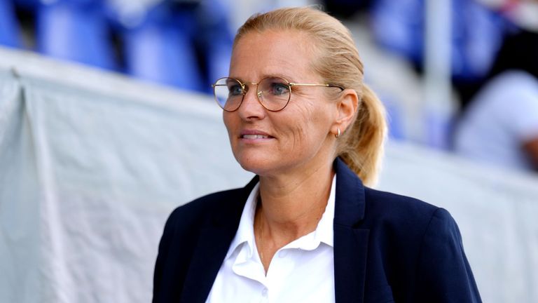 England women manager Sarina Wiegman ahead of the FIFA Women&#39;s World Cup Qualifying Group D match at Stadion Wiener Neustadt, Austria. Picture date: Saturday September 3, 2022.