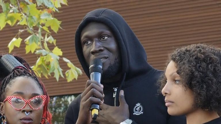 Stormzy joins Chris Kaba protest