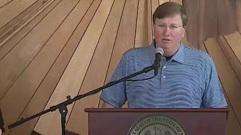 Republican state governor of Mississippi, Tate Reeves