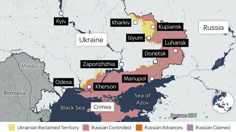 Russian strikes cause ‘total’ blackout in Kharkiv after Ukraine’s shock gains in counteroffensive