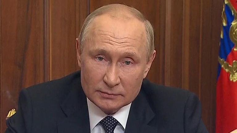 Vladimir Putin tells NATO he is not bluffing about using weapons of destruction to &#39;protect Russia&#39;