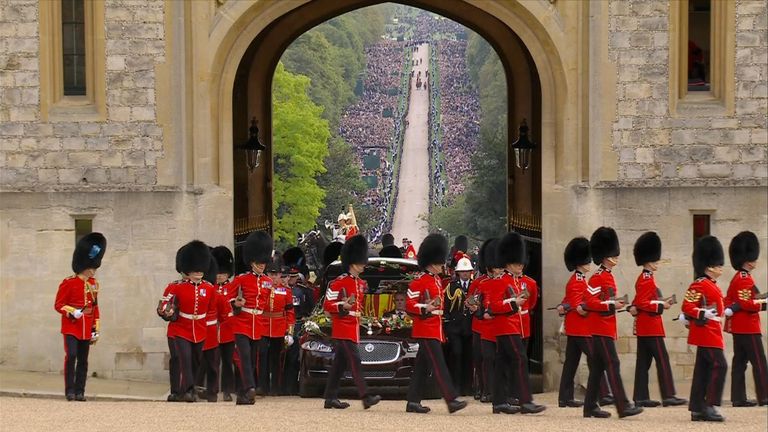 The Queen arrives at Windsor Castle