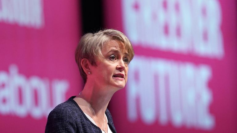 Shadow home secretary Yvette Cooper speaking during the Labour Party Conference at the ACC Liverpool. Picture date: Tuesday September 27, 2022.

