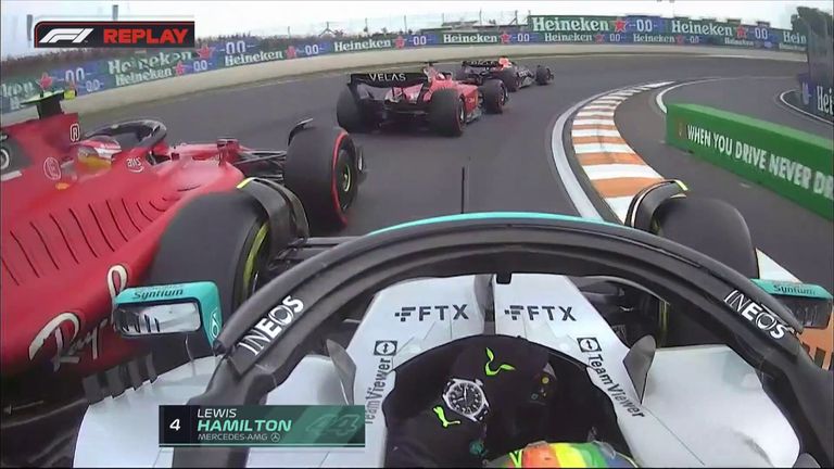 Drama at the start as Hamilton and Sainz make contact!
