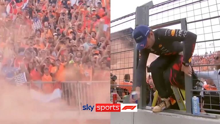 Max Verstappen's Wild Celebrations With Fans | 'Absolute Chaos ...