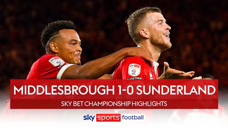 Akvarium Patriotisk mulighed Middlesbrough 1-0 Sunderland | Championship highlights | Video | Watch TV  Show | Sky Sports