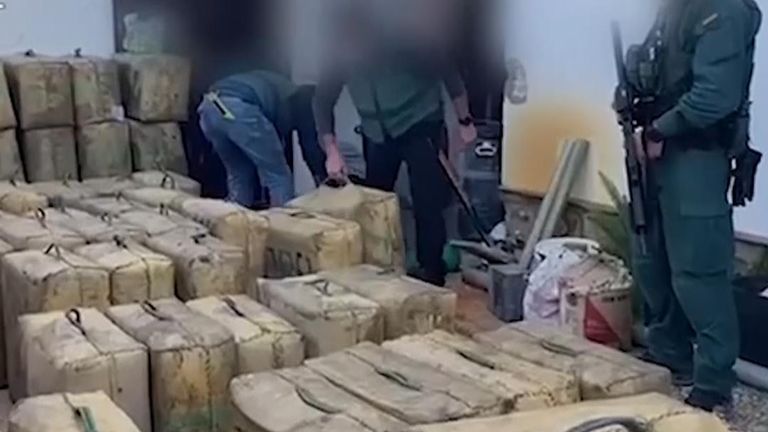 Spanish police seize nearly 14 tonnes of hashish and arrest 49