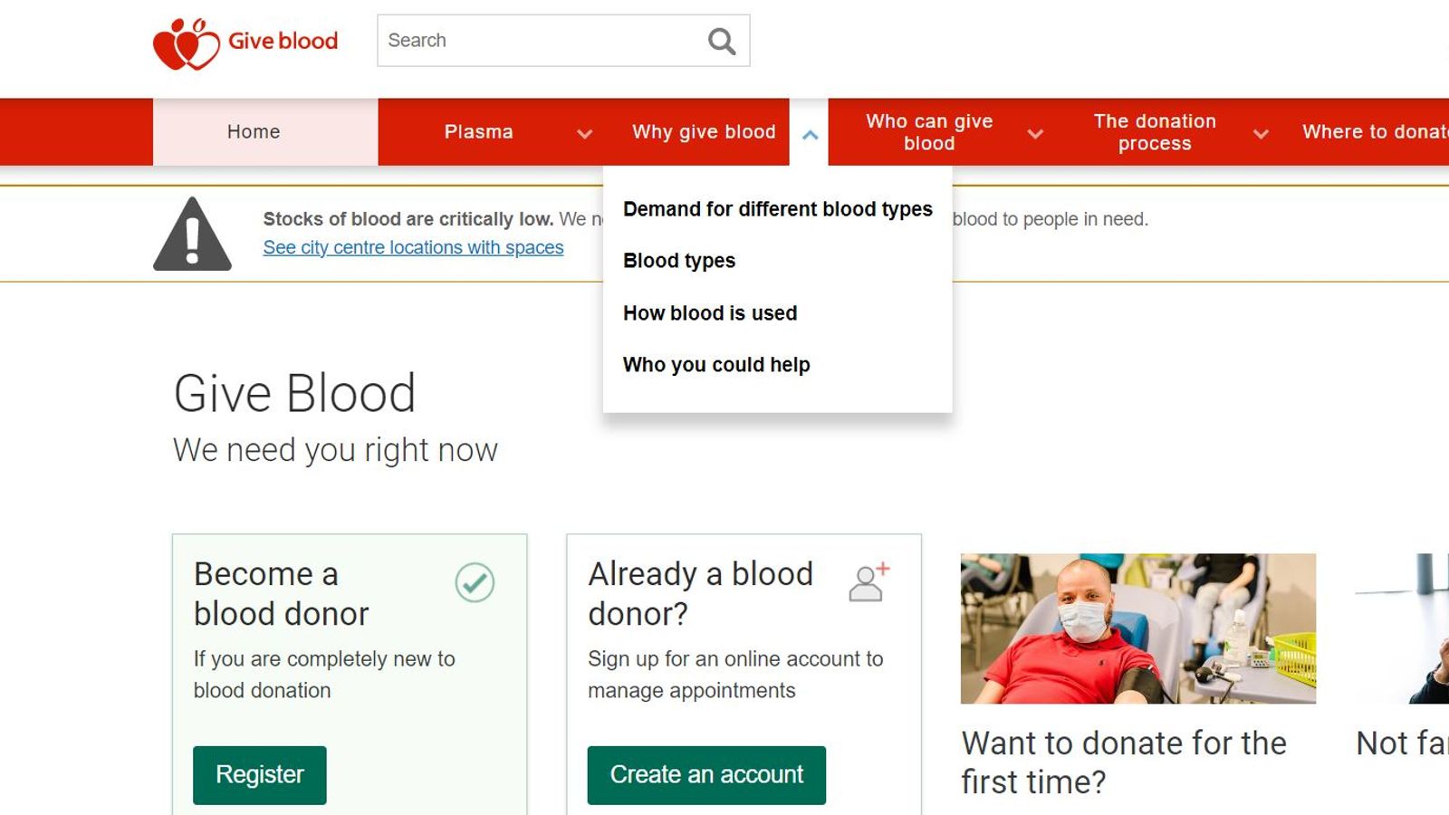 First-ever amber alert issued by NHS over blood supplies as they fall ...