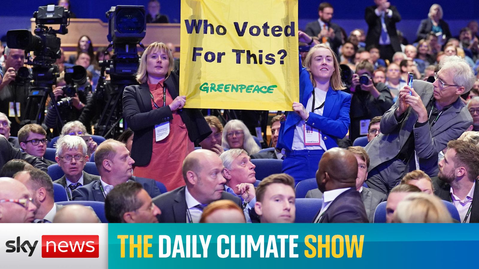 The Daily Climate Show: Climate protesters disrupt Truss speech | Sky News