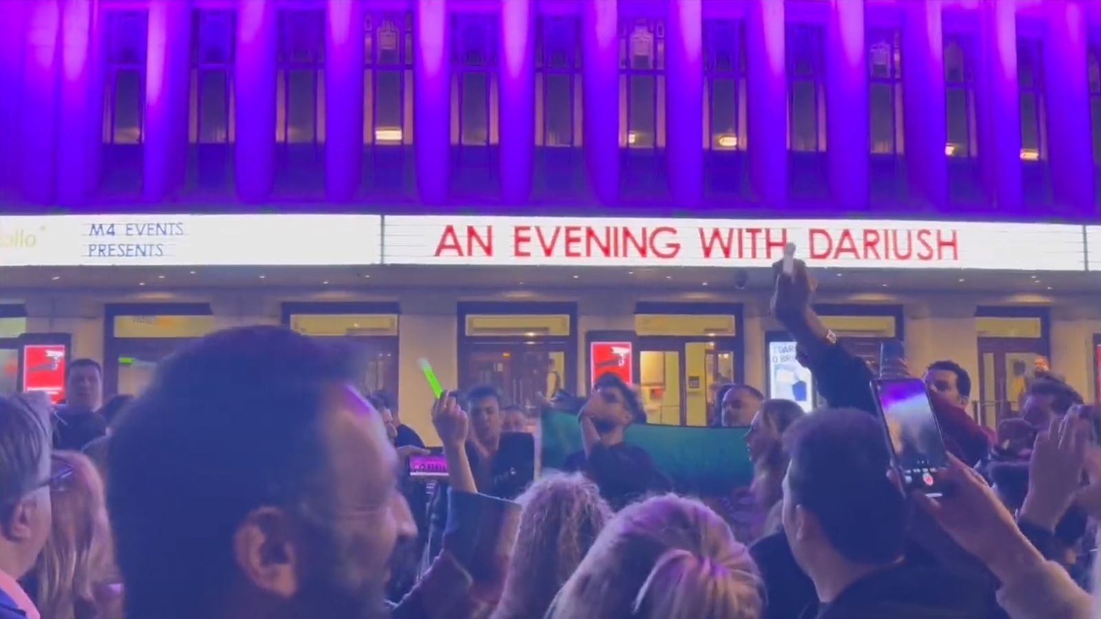 Chants of 'one solution, revolution' after London concert by Iranian singer evacuated over bomb threat