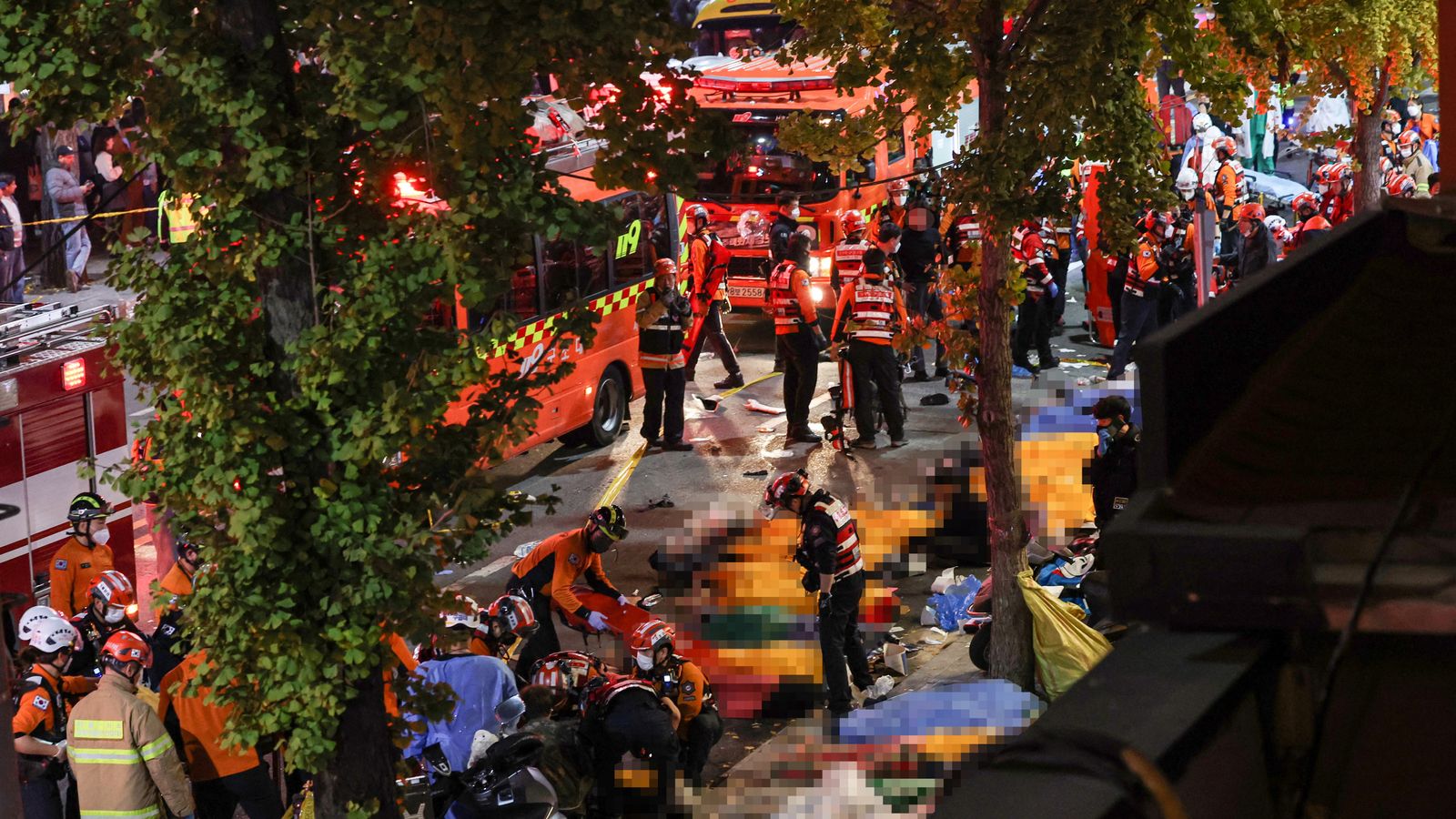 At least 59 dead and 150 injured after stampede during Halloween festivities in Itaewon, South Korea