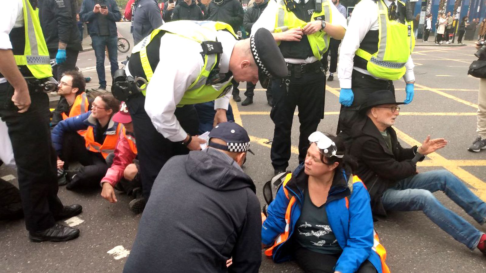 Just Stop Oil protesters clash with public after blocking road in London as 26 arrested