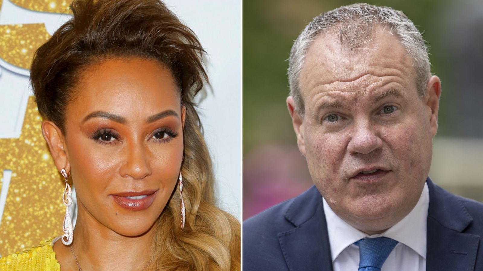Sacked trade minister Conor Burns denies ever meeting singer Mel B after claims he made remarks to her in lift