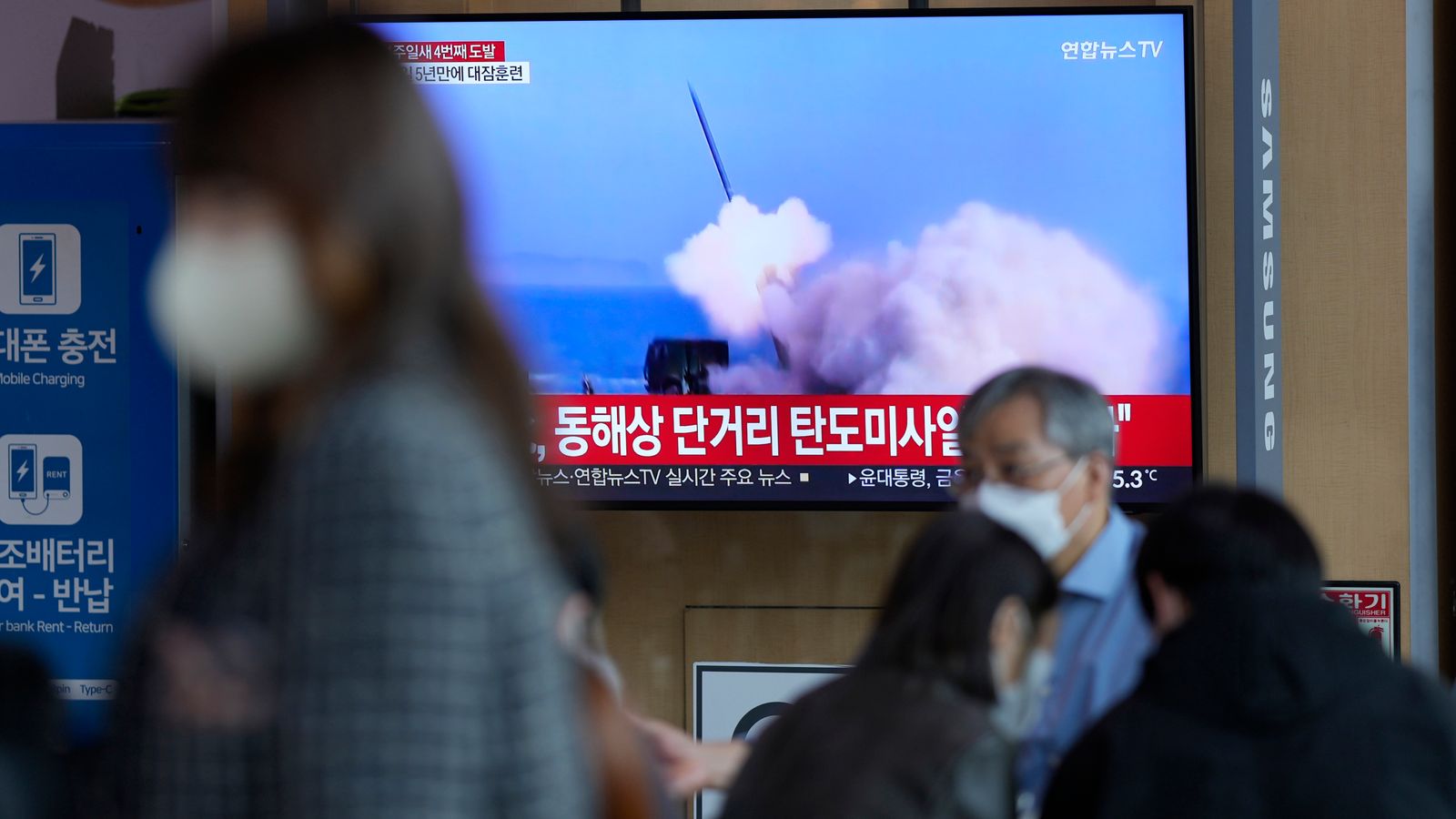 North Korea fires fourth missile in a week as South Korea stages military show
