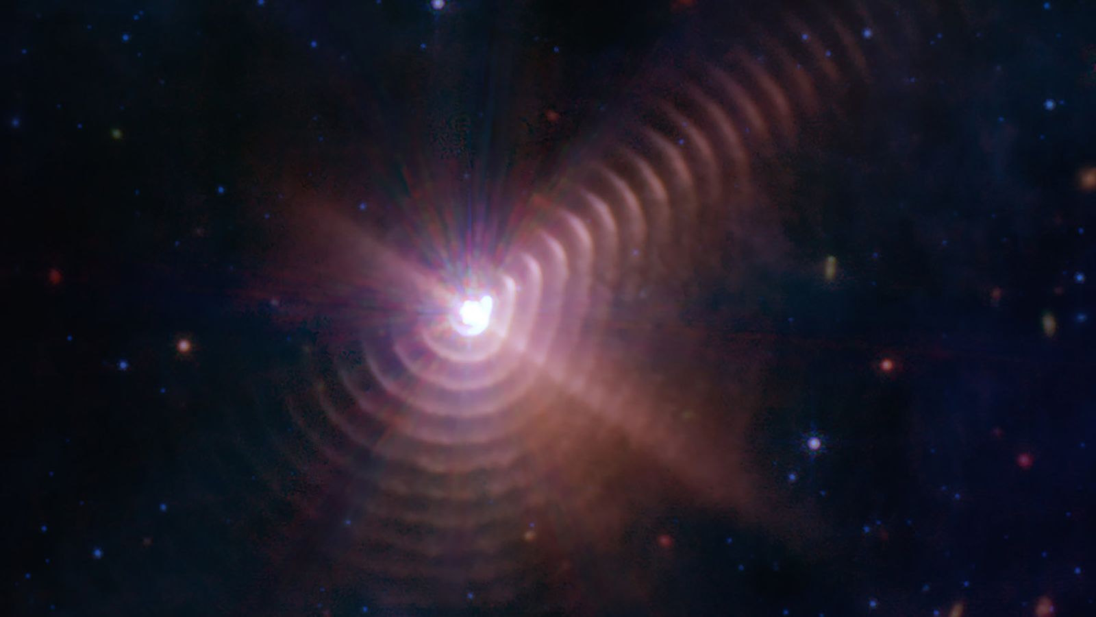 Teleskop Luar Angkasa James Webb NASA mengambil gambar sidik jari debu yang dibuat oleh dua bintang |  Berita sains dan teknologi