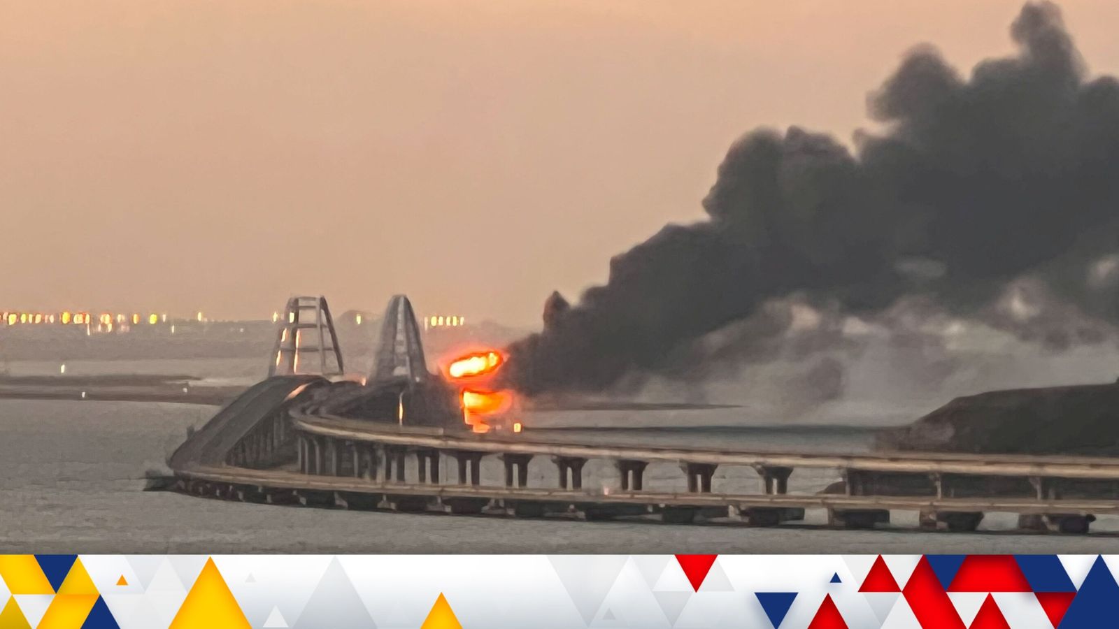 Ukraine war: Putin orders tighter security on key bridge from Russia to Crimea after explosion