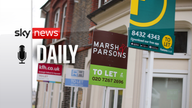 A row of letting agent signs placed outside houses. Around one in seven private renters in England have been hit by a rent hike in recent weeks, according to Shelter.  