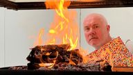 Damien Hirst is setting fire to some of his paintings as part of The Currency project