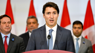 Canada&#39;s Prime Minister Justin Trudeau holds a press conference in Surrey, British Columbia