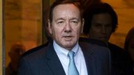 Actor Kevin Spacey leaves court following the day&#39;s proceedings in a civil trial, Thursday, Oct 6, 2022, in New York, accusing him of sexually abusing a 14-year-old actor in the 1980s when he was 26. (AP Photo/Yuki Iwamura)