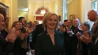 Liz Truss leaves Downing Street as prime minister for the final time