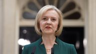 Outgoing Prime Minister Liz Truss making a speech outside 10 Downing Street, London before travelling to Buckingham Palace for an audience with King Charles III to formally resign as PM. Picture date: Tuesday October 25, 2022.