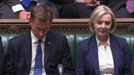 Liz Truss and Jeremy Hunt at the House of Commons