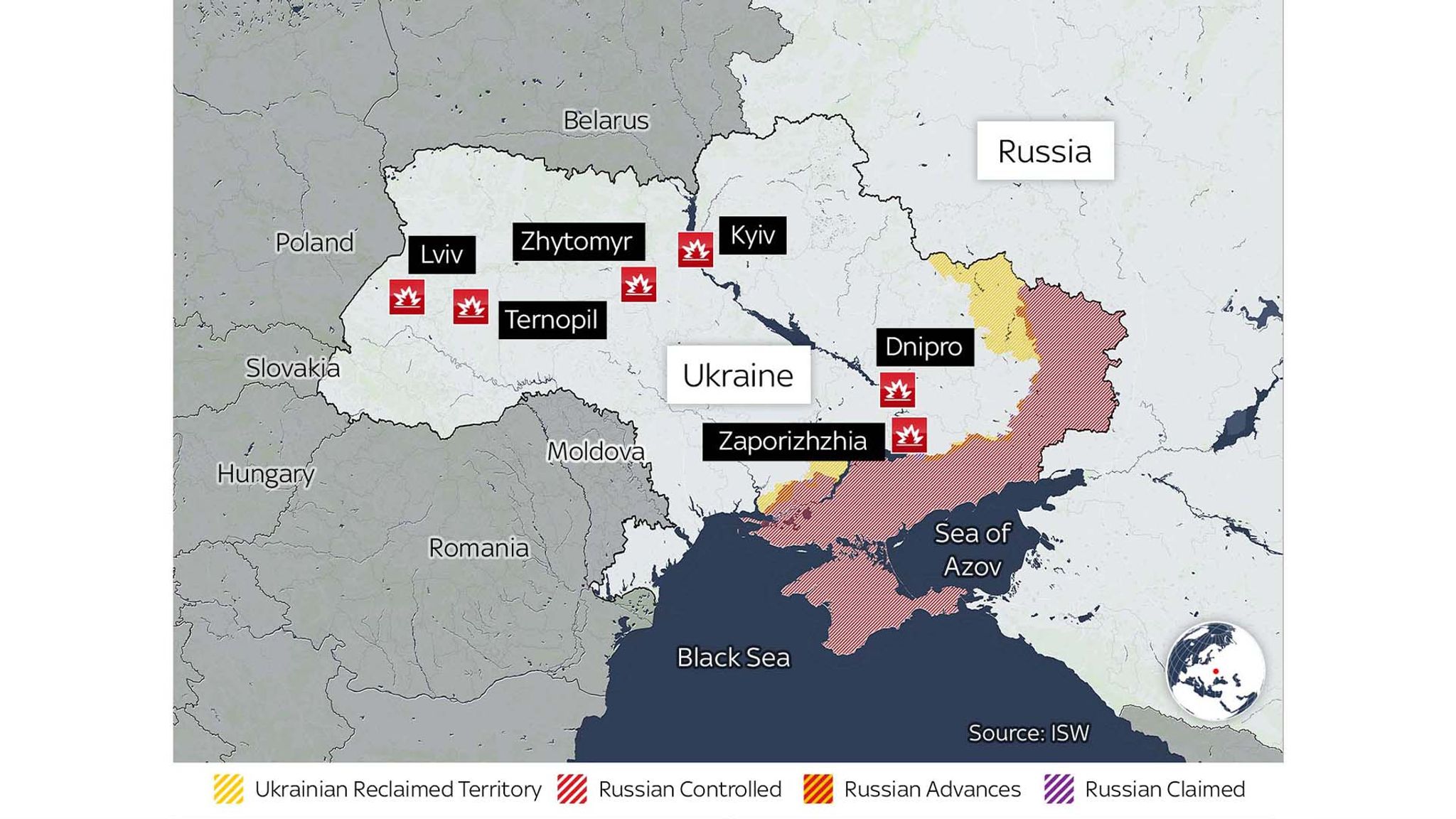 Ukraine war: Dozens of missiles hit Kyiv and at least eight people ...