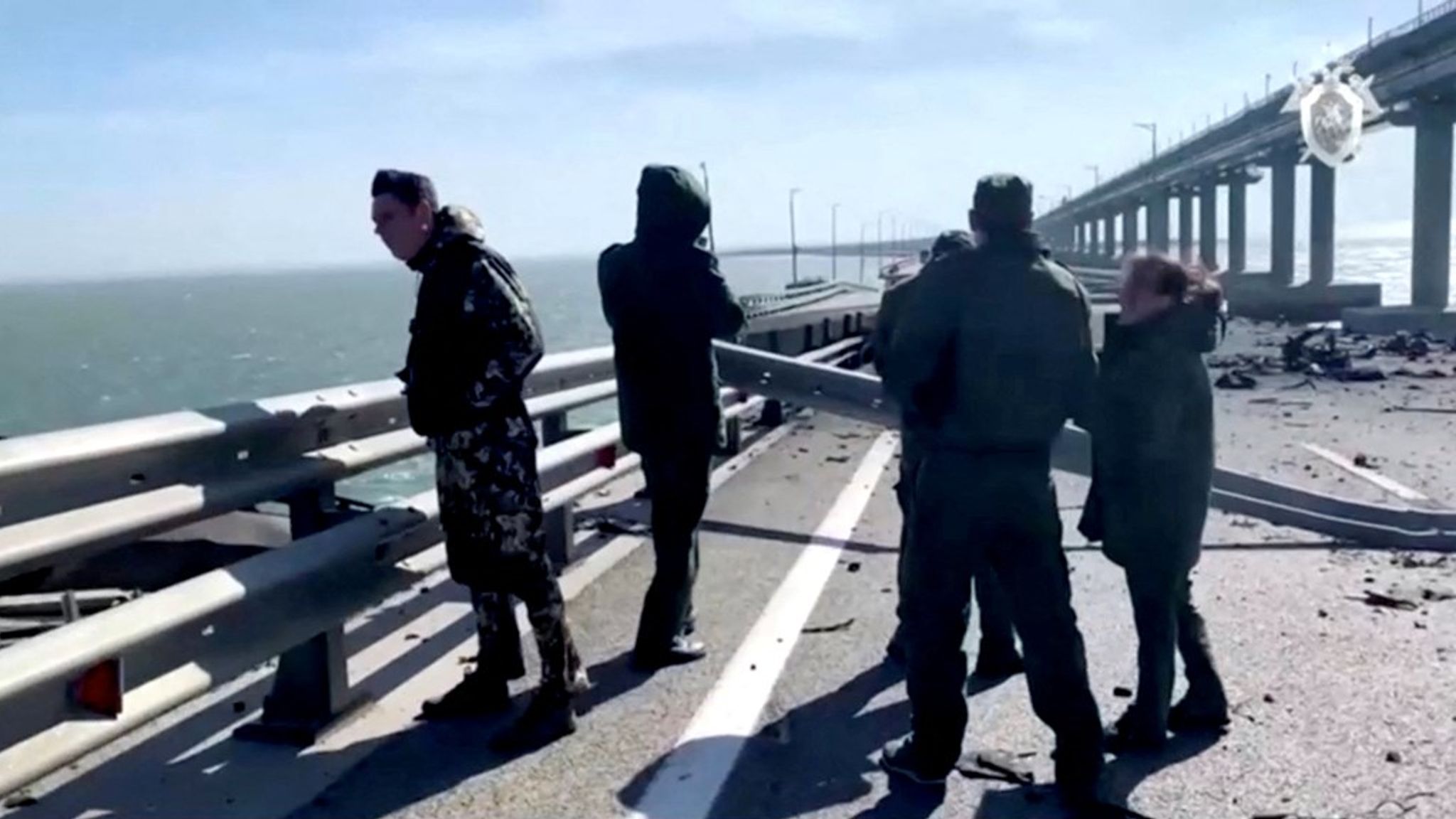 Key Bridge From Russia To Crimea Reopens After Being Partially ...