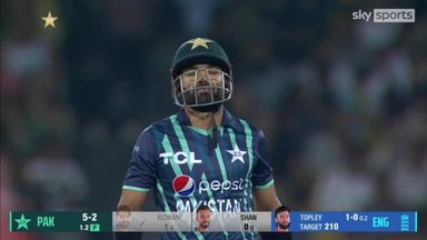 Rizwan falls to superb Topley delivery