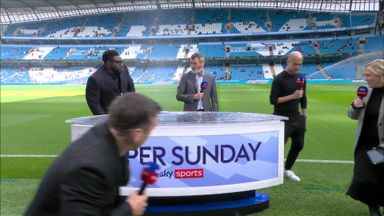 Pep caught out by sprinklers in pre-match interview!