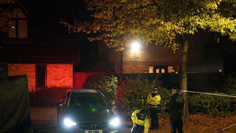 An estate car arrives at a property in Loxbeare Drive, Furzton, Milton Keynes, where police have identified human remains during forensic examinations in the search for missing teenager Leah Croucher who disappeared while walking to work in February 2019. Officers from Thames Valley Police began searching the house after a tip-off from a member of the public on Monday, and launched a murder inquiry when they found a rucksack and other personal belongings of Ms Croucher's. Picture date: Thursday October 13, 2022.