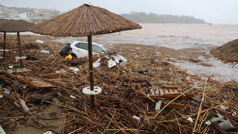 The popular tourist destination has been destroyed by the severe weather 