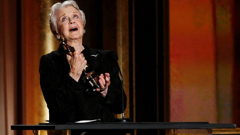 Angela Lansbury accepts an Honorary Award at the 5th Annual Academy of Motion Picture Arts and Sciences Governors Awards in 2013