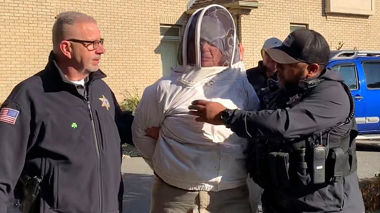 Rorie Woods being taken into custody. Pic: Hampden County Sheriff&#39;s Department via AP