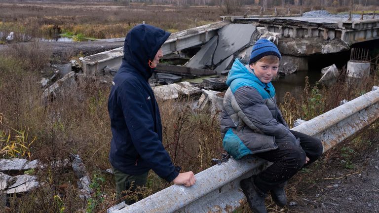 Horodnia Bridge: Much of the infrastructure around Horodnia hasn’t been completely repaired since the last assault by Russian troops earlier this year.