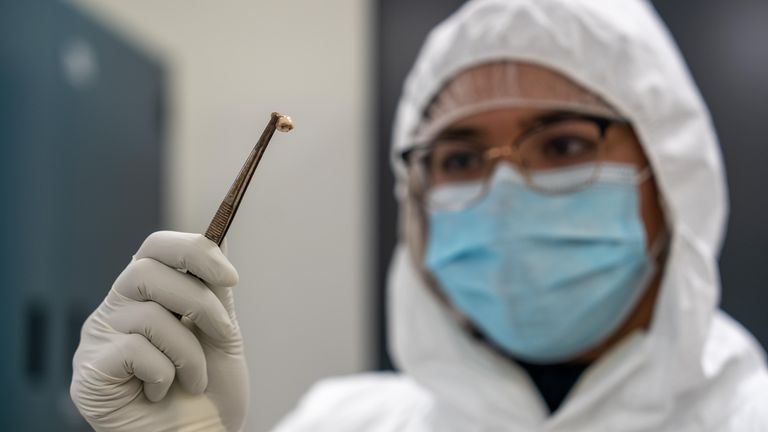 EMBARGOED TO 1600 WEDNESDAY OCTOBER 19 Undated handout photo of a tooth being examined from a Black Death victim. Genes that offered protection against the Black Death pandemic more than 700 years ago are today associated with an increased susceptibility to autoimmune diseases such as Crohn&#39;s and rheumatoid arthritis, according to DNA analysis