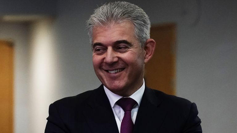 Justice Secretary Brandon Lewis during the Conservative Party annual conference at the International Convention Centre in Birmingham. Picture date: Tuesday October 4, 2022.
