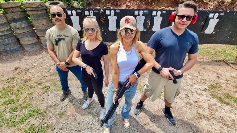 The Stopa family on the range. Stuart Ramsay story on Brazil gun ownership. Submitted by Dominique/S Ramsay. Uploaded 10 October 2022.