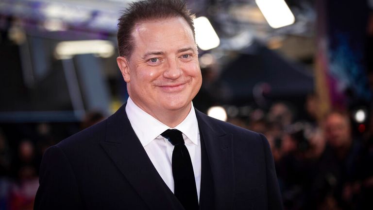 Brendan Fraser at the premiere of The Whale during the 2022 London Film Festival in London, Tuesday, Oct. 11, 2022. (Photo by Vianney Le Caer/Invision/AP)