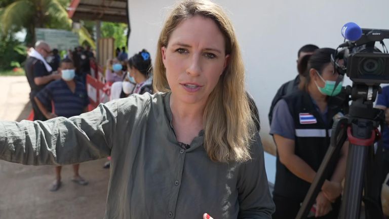Cordelia Lynch at a day care center in Thailand, where a gunman killed dozens of people, mostly children