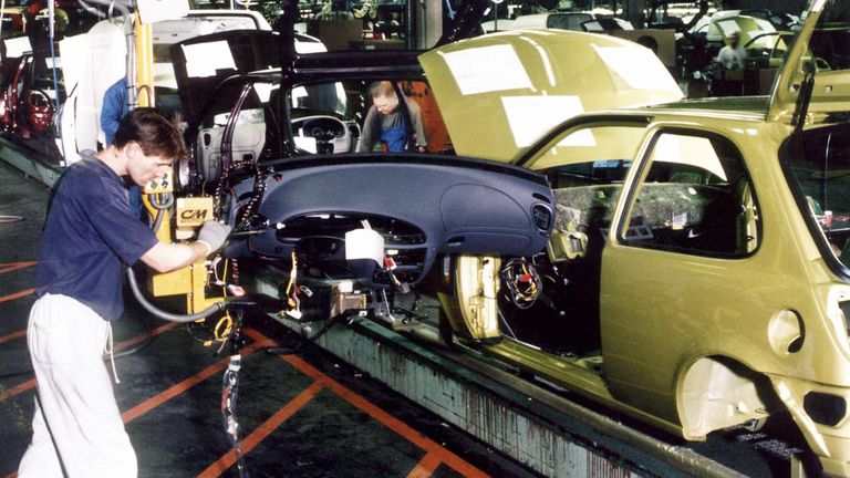 The Ford Fiesta is manufactured at the Ford Motor Company in Dagenham.  Ford Motor Company is celebrating the production of the 10 millionth car that rolled off the Dagenham assembly line.