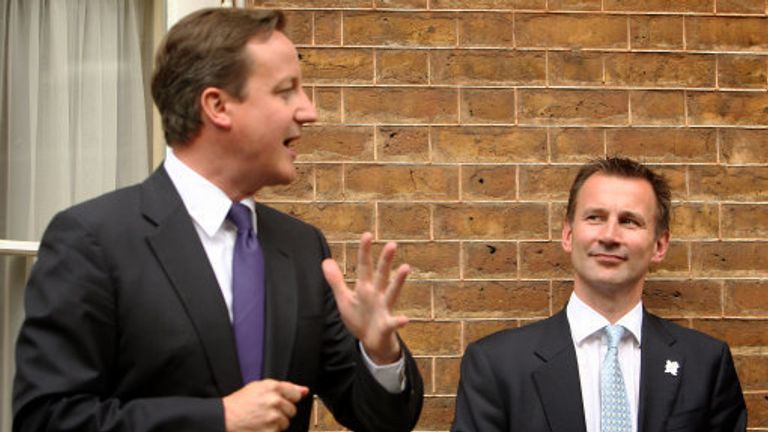 David Cameron and Jeremy Hunt in 2012