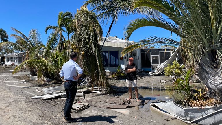 David Dean survived Hurricane Ian using a sofa