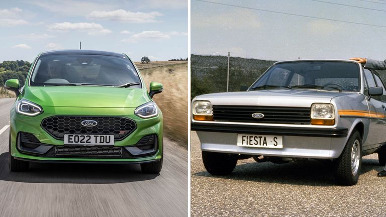 Ford Fiesta in 2022 and in 1976