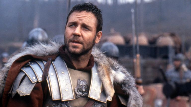  UNDATED FILE PHOTO - Russell Crowe, nominated for Best Actor in a Leading Role February 13, 2001 by the Academy of Motion Picture Arts and Sciences, is seen in this undated file photo from "Gladiator." The Oscars will be held March 25.
