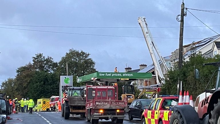explosion at service station in Ireland