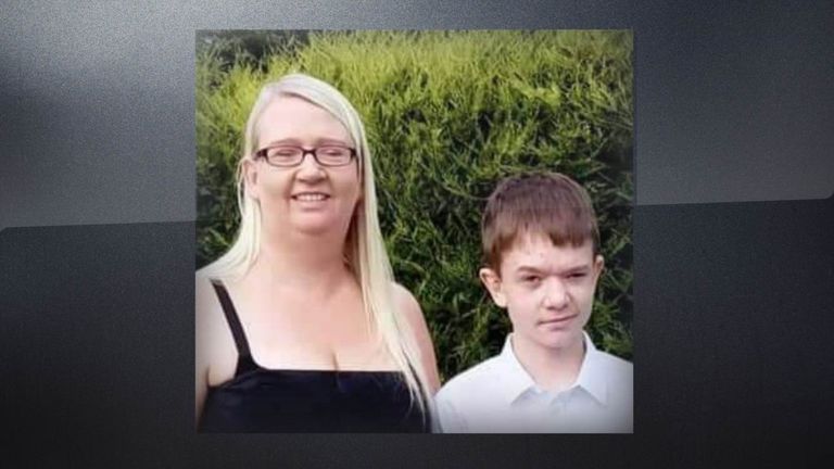 Catherine O Donnell, 39, and her son James Monaghan, 13 years